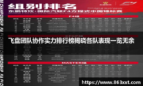 飞盘团队协作实力排行榜揭晓各队表现一览无余